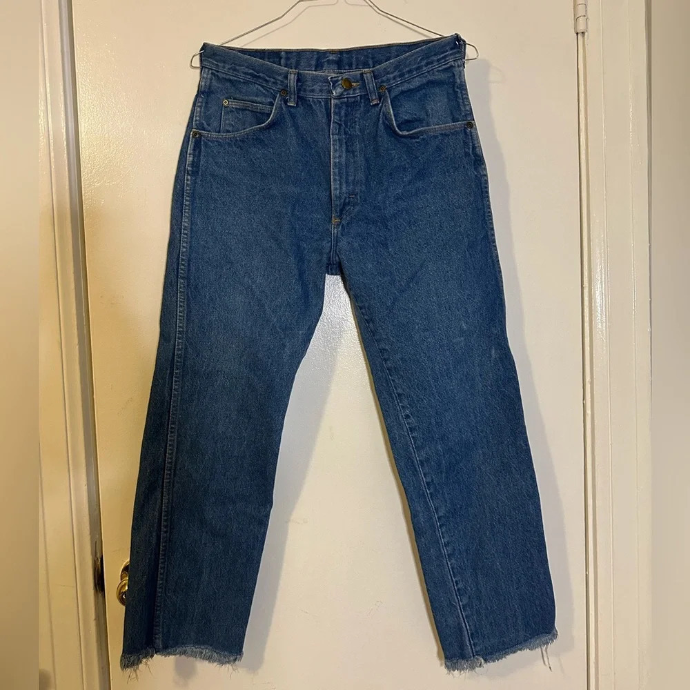 Vintage Wrangler Frayed Bottom Jeans.